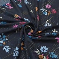 اقمشة ابوال نقشة زهور بخطوط ذهبية