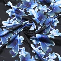 قماش حرير بنقشة الأزهار الكبيرة