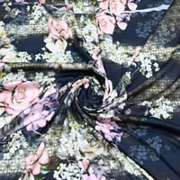 قماش حرير بنقشة الفلورال