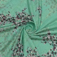 قماش بوال بنقشة زهور وزري لامع (شفاف)