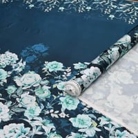 قماش حرير ناعم بطبعة زهور