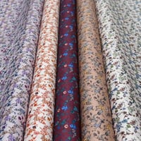 أقمشة قطن مشجرة زهرية بألوان زاهية