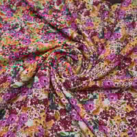 قماش فسكوز بنقشات زهور