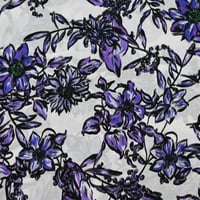 فسكوز بنقشة أزهار بنفسجية