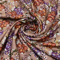 قماش فسكوز مشجر بني