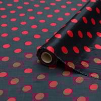 قماش حرير نقط دائرية كبيرة