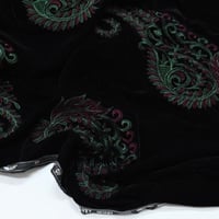 قماش قطيفه مخمل مطرز شتوي