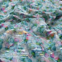 قماش بوال زري نقشة الزهور المائية