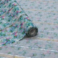 قماش بوال زري نقشة الزهور المائية