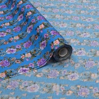 قماش بوال زري نقشة الزهور الربيعية