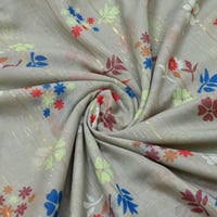 اقمشة ابوال نقشة زهور بخطوط ذهبية