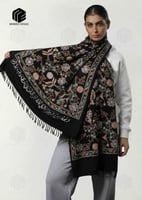 شال كشميري لون اسود