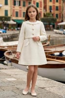 طقم فستان وجاكيت من التويد من ٨ سنوات الى ١٤ سنه ب...