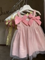 فستان مواليد وردي