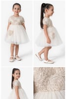 فستان التل وترتر ووردات عالصدر