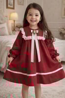 فستان ناعم فكتوري بلمسه ملكيه راقيه باللون العودي