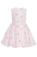 فستان وردي مورد + جاكيت من ٣ ل ٧ سنوات