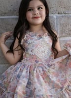 فستان قطن بطبعات الورد