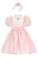 فستان فكتوري وردي من ٣ ل ٧ سنوات