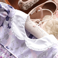 فستان سموكد موف hand made قطن 100%