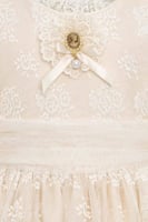 فستان مواليد فنتج دانتيل باكمام منفوخه من ٦ اشهر ا...