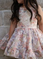 فستان قطن بطبعات الورد