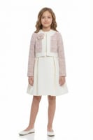 فستان مع جاكيت تويد من ٨ سنوات الى ١٥ سنه