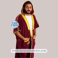 بشت الشيوخ | أحمر مخملي | منشفة | كبار