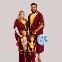 بشت الشيوخ | أحمر مخملي | منشفة | كبار