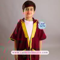 بشت الشيوخ | أحمر مخملي | منشفة | كبار