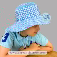 قبعة الشماغ الصيفية للأطفال| أزرق