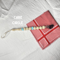 سبحة حامل للمصاصة بيج و أزرق | أولاد