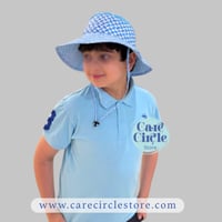 قبعة الشماغ الصيفية للأطفال| أزرق