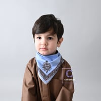 شماغ شتوي أزرق | مريلة