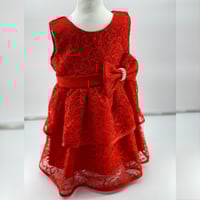 هدية فستان أحمر للمناسبات | من عمر 6 شهور الى سنة