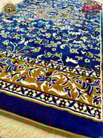 سجادة الروضة الشريفة حريرية ( زرقاء )