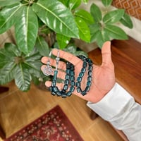 مسباح زعفراني صندوقي تركواز كبير