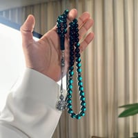 مسباح زعفراني تركوازي حرباء مع فواصل