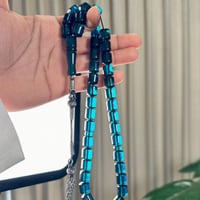 مسباح زعفراني صندوقي تركواز كبير