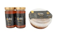 عبوتين عسل سدر بلدي وعلبه شمع هديه