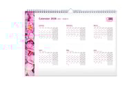 تقويم جداري 2026 – تصميم الورد الطائفي