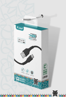 كبيل شحن قماشي مور بور تايب سى 30 سم اسود | كيابل