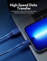 كيبل راف باور يو اس بي ال لايتينق 1.2 متر قماش أزر...