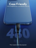 كيبل راف باور يو اس بي ال لايتينق 1.2 متر اسود | ا...