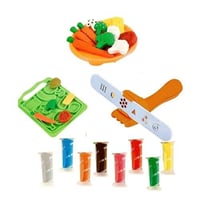 لعبة الصلصال للاطفال 10 الوان مع قوالب الصلصال لتش...