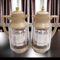 طقم ترامس شاي وقهوة 1 لتر بيج مع كريستال أنيق