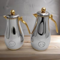 طقم ترامس بيداد - شاي وقهوة فضي وذهبي فاخر 1 لتر /...