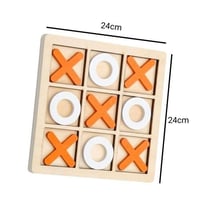 لعبة اكس او XO الخشبية حجم كبير 24x24 سم اللون عشو...