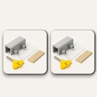 قفل شباك او نافذة 2 قطع امان للأطفال بمسمار مزدوج...