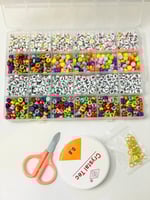 مجموعة خرز الحروف لصنع اساور بنات 24 شكل